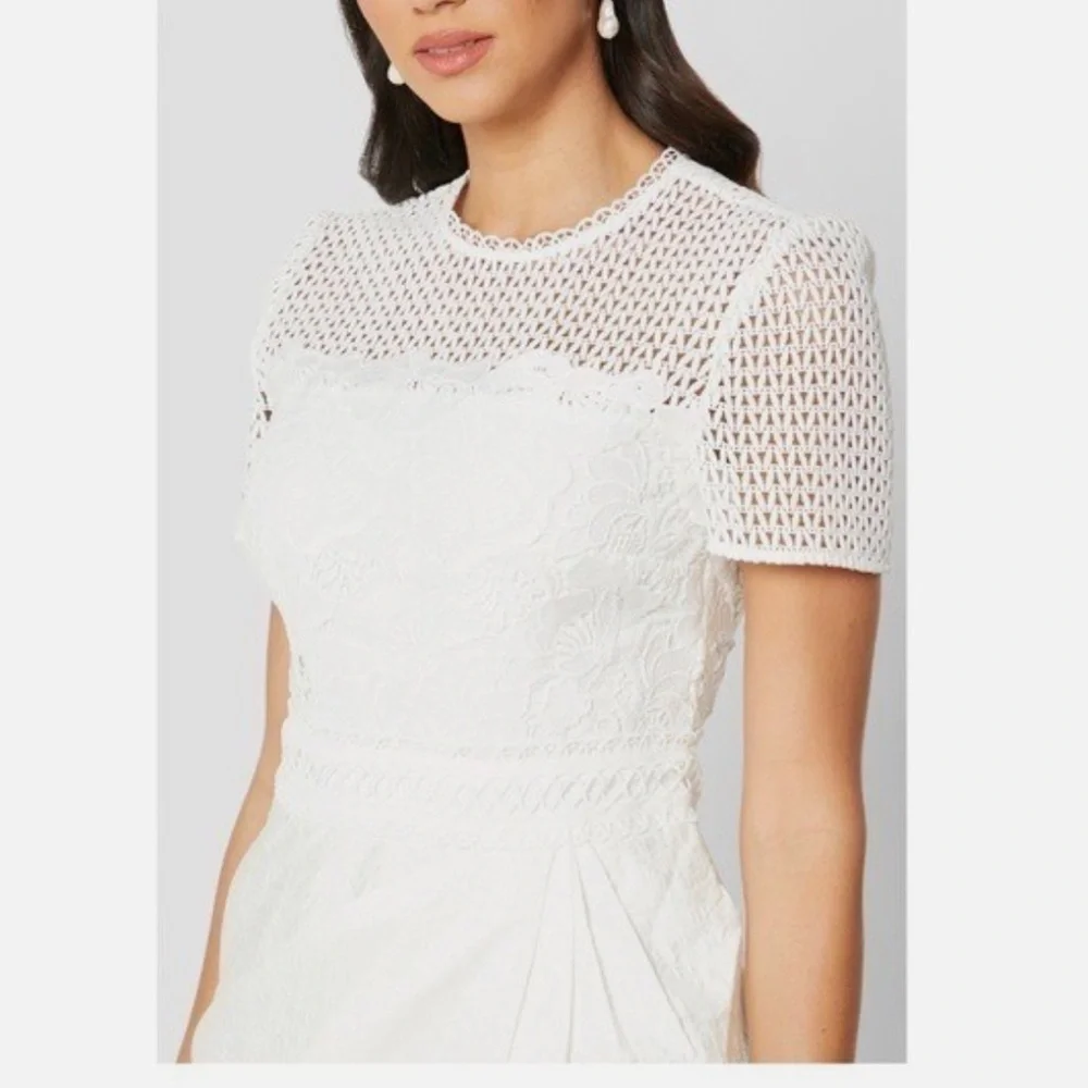 Reiss Freyda Short Sleeve Lace Dress Size 12 PLEASE READ